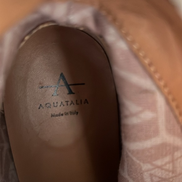 NEW AQUATALIA Laila Water Resistant Zip Lace-Up Bootie White Leather Sz US 9.5 - Picture 8 of 11